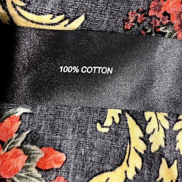 Denim and Flower Ricky Singh Mens Shirt Floral Short Sleeve Button Up - Picture 6 of 8